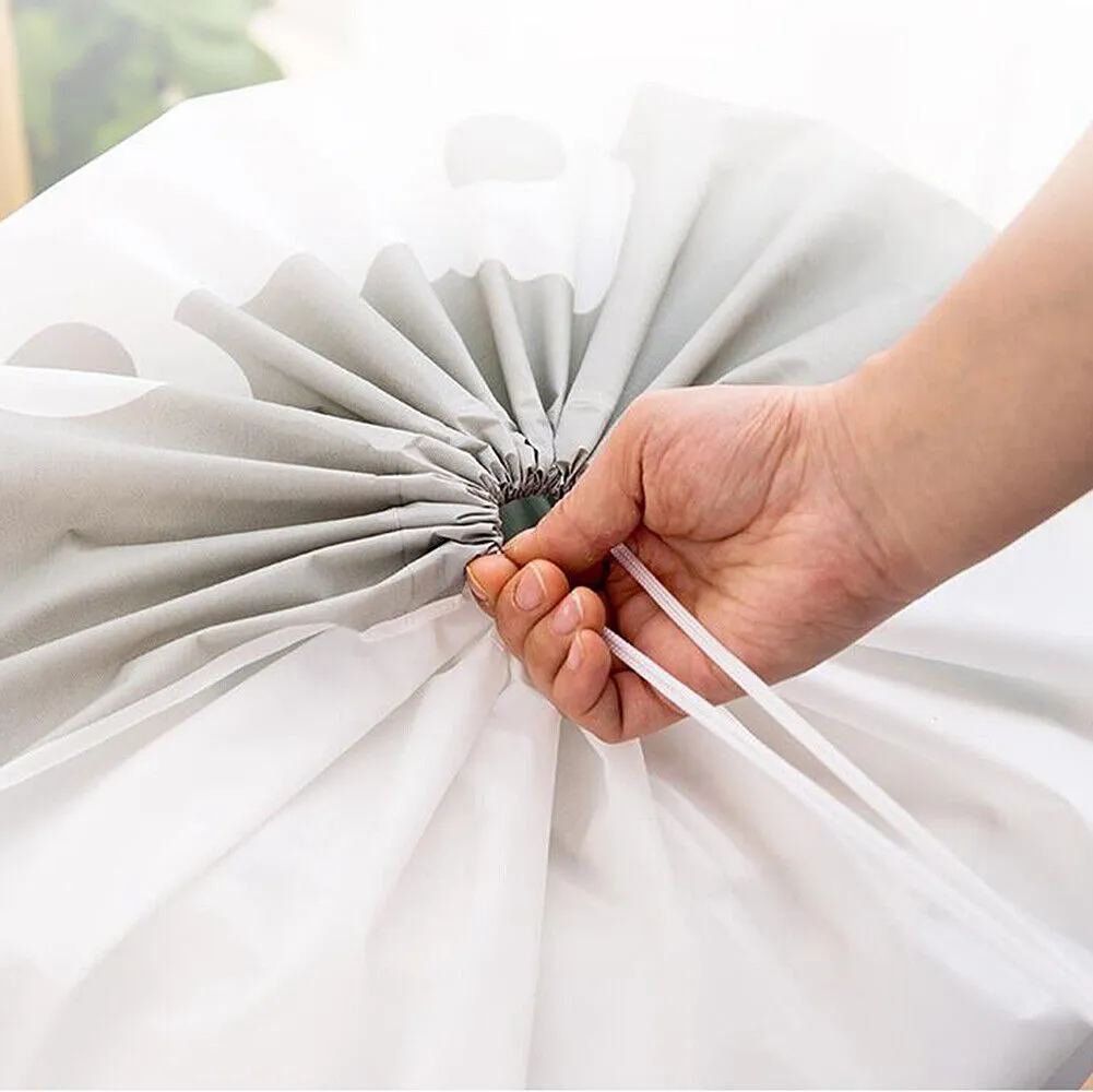 US Large Drawstring Storage Bag Anti Dust Clothes Blanket Quilt Organizer Pouch