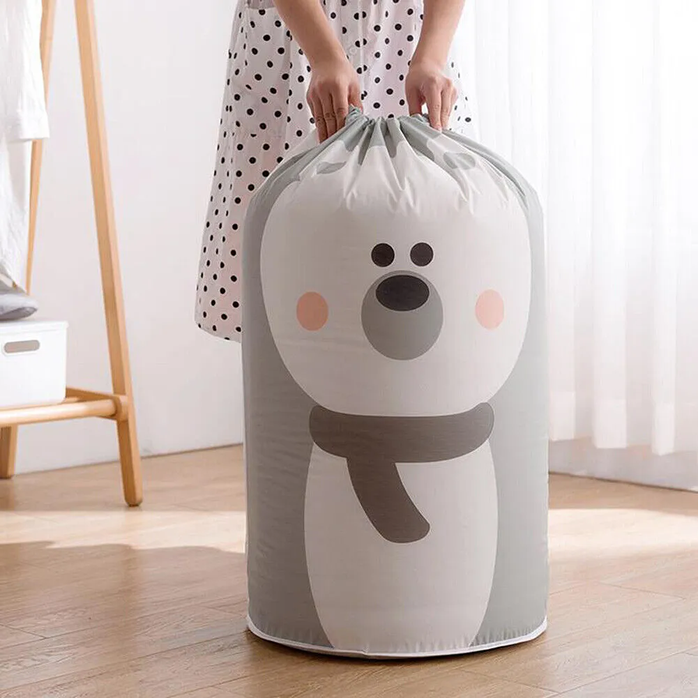 US Large Drawstring Storage Bag Anti Dust Clothes Blanket Quilt Organizer Pouch
