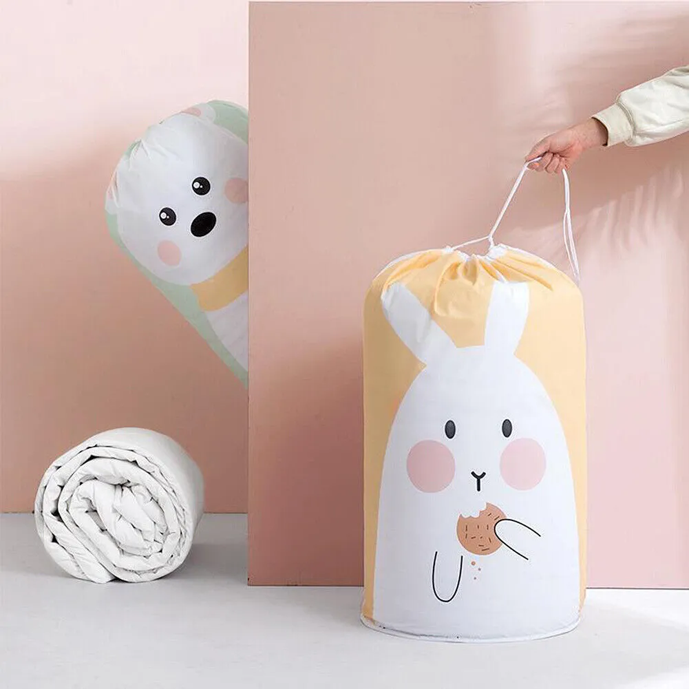 US Large Drawstring Storage Bag Anti Dust Clothes Blanket Quilt Organizer Pouch