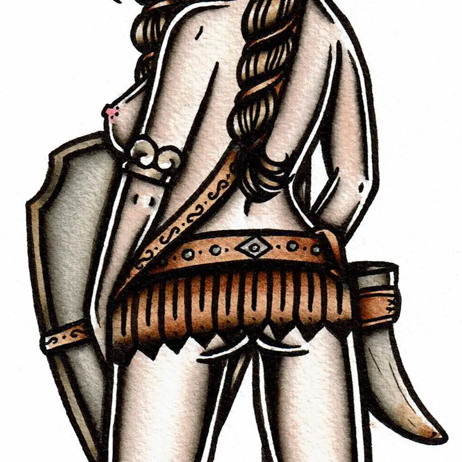 Viking Pinup Original Painting